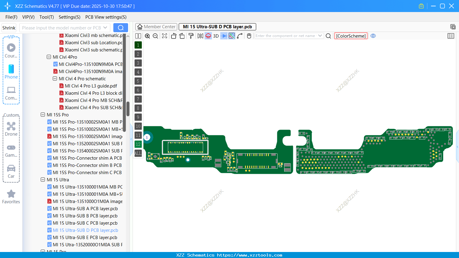 Xiaomi MI 15 Ultra-SUB D PCB Layer